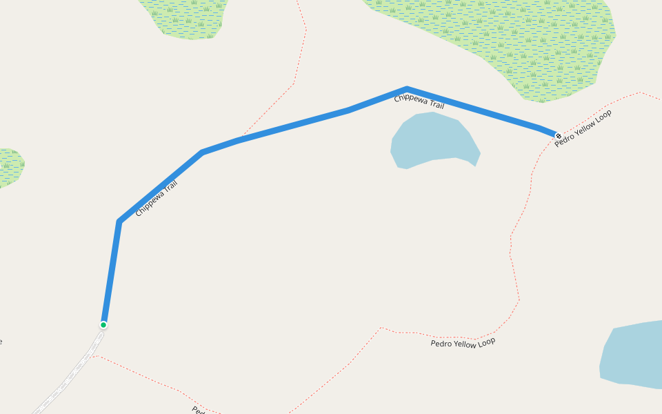 Chippewa Trail walking route map in Metamora