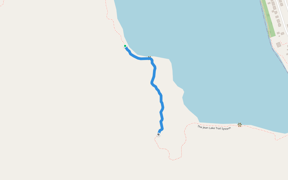 Jean Lake Trail System walking route map in Wabush