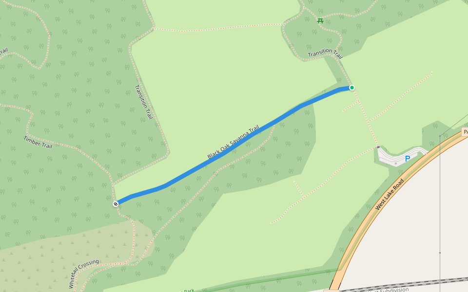 Black Oak Savanna Trail walking route map in Lake City