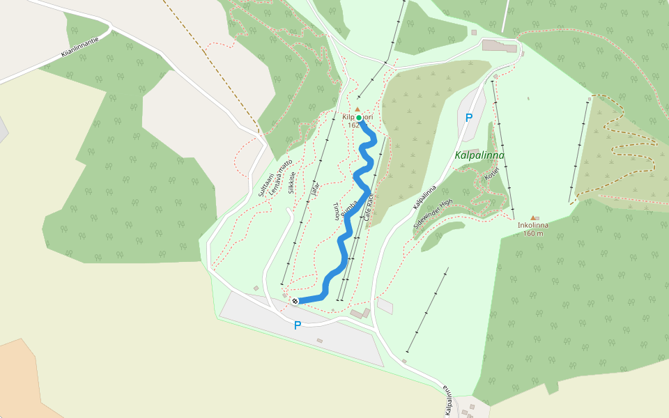 Pumba walking route map in Turenki