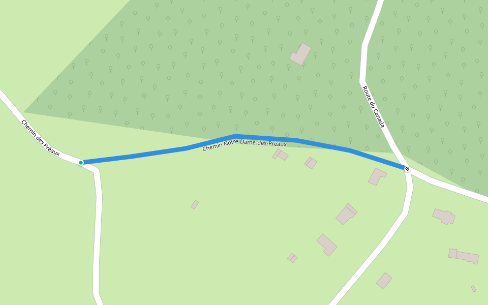 Chemin Notre-Dame-des-Préaux walking route map in Tourville-sur-Pont-Audemer