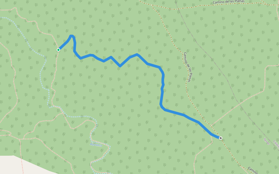 Tio Soguero walking route map in Terrer