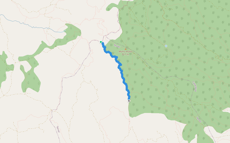 La Paloma walking route map in Ateca