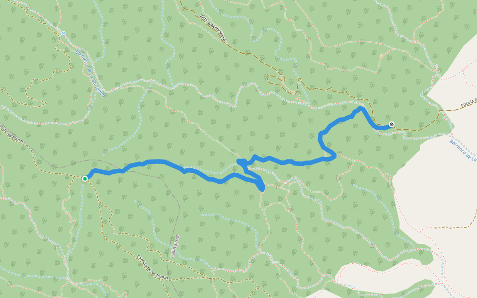 Senda El Espatarrao walking route map in Terrer