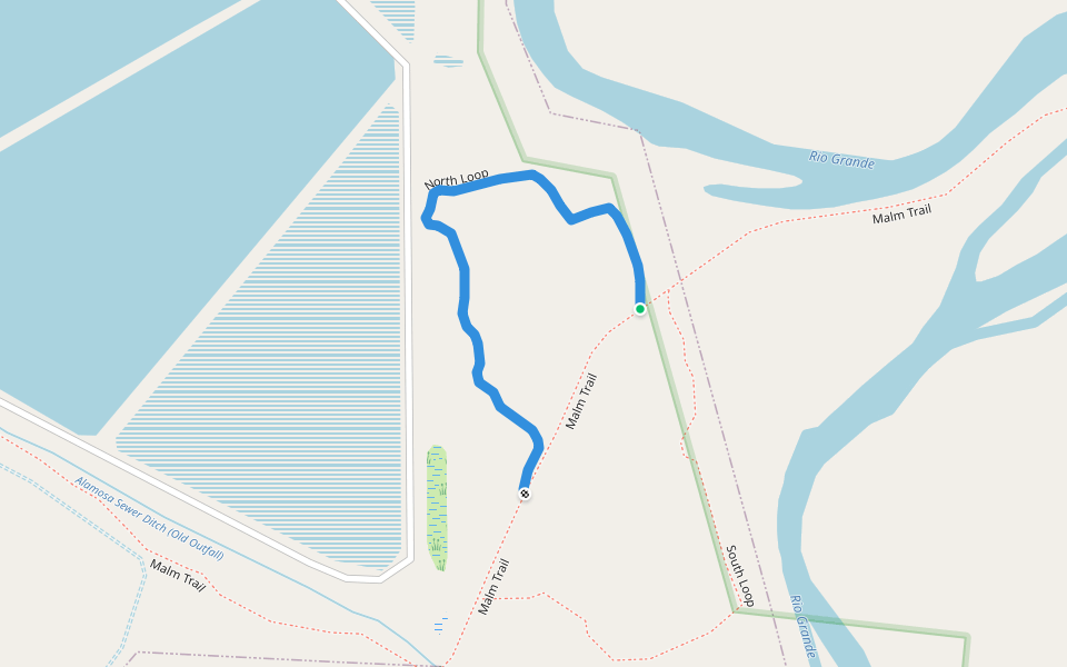 North Loop walking route map in GREAT SAND DUNES NATIONAL MO