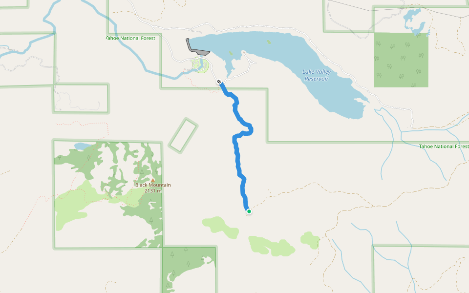 Mears Lake Valley Trail walking route map in Cisco