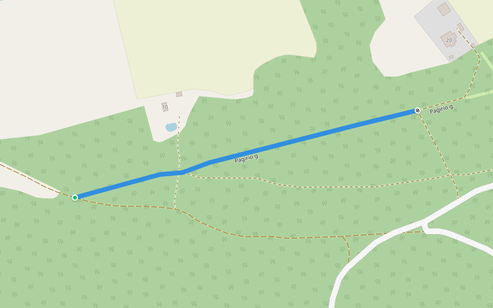 Pagirio g. walking route map in Gaižėnai