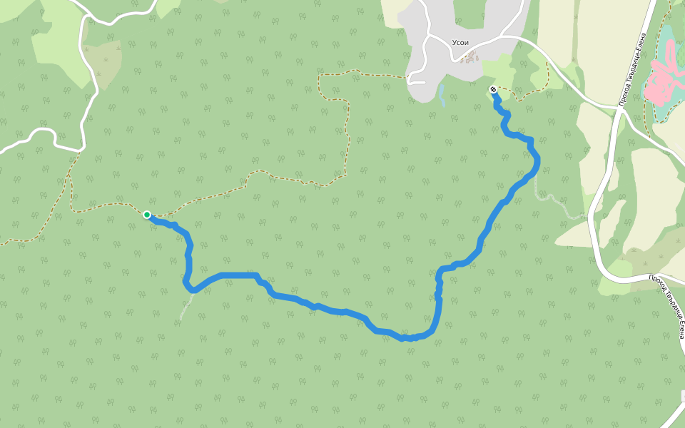Екоиъмека Усюи walking route map in Elena