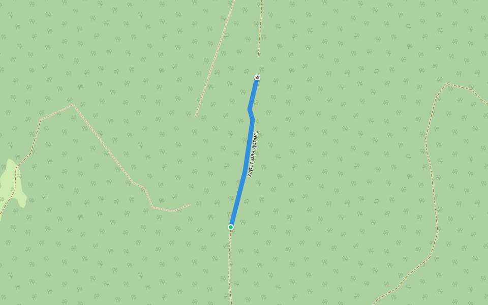 заросшая дорога walking route map in Pavlovskiy