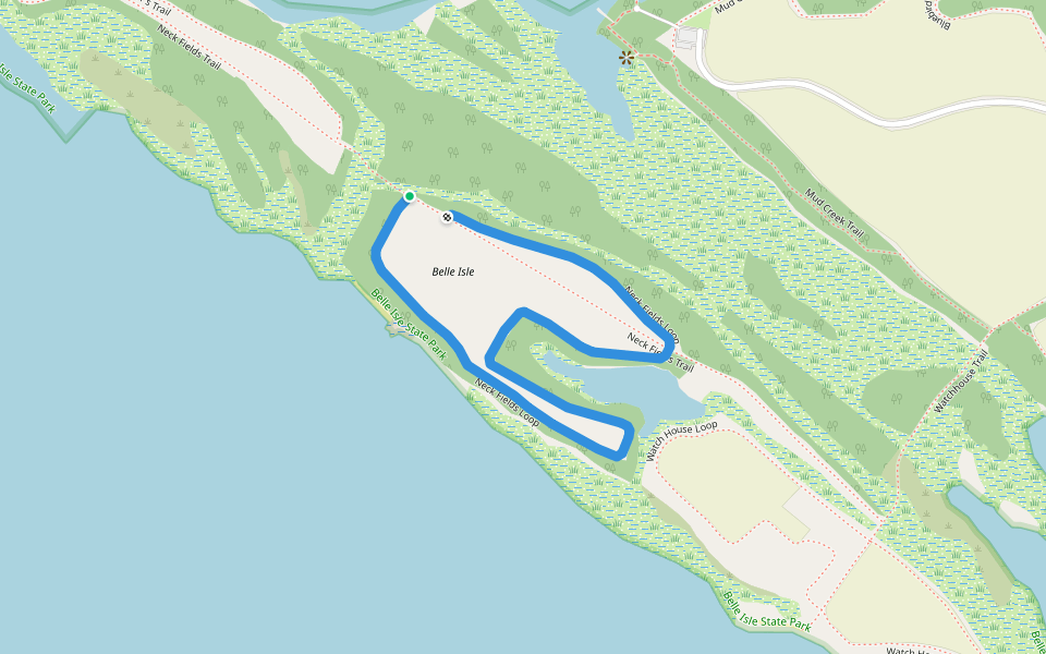 Neck Fields Loop walking route map in Lancaster