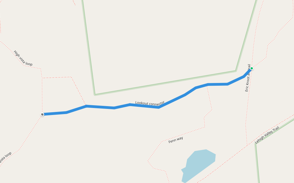 Lookout connector walking route map in Cortland