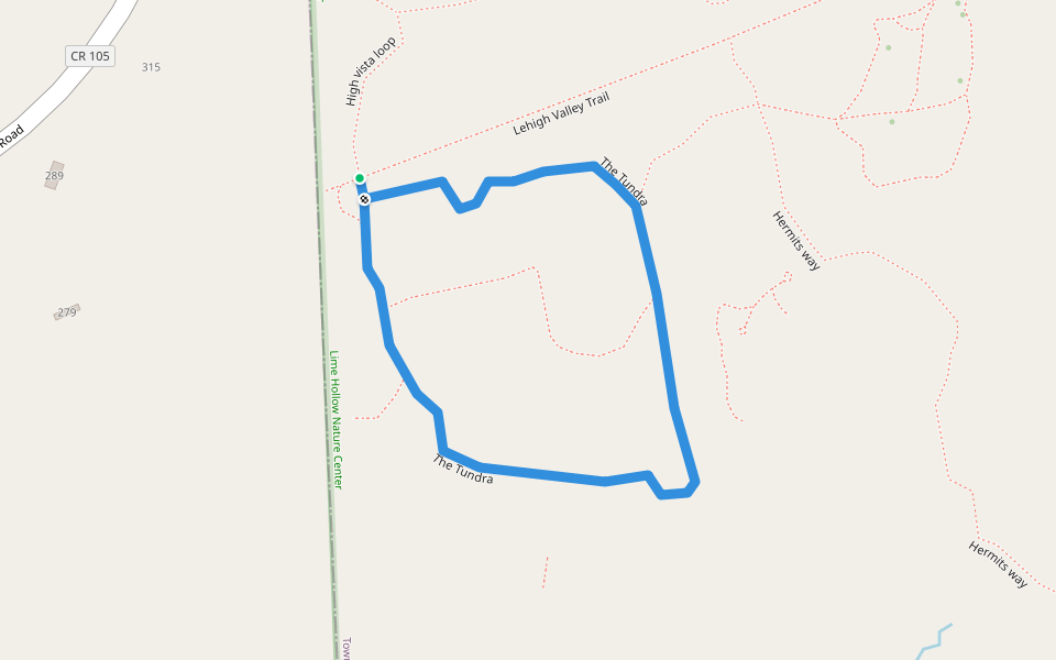 The Tundra walking route map in Cortland