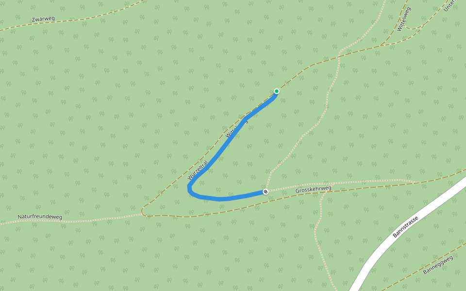 Wurzeltral walking route map in Grenchen