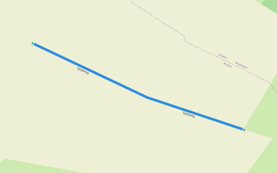 Spijtweg walking route map in Zwalm