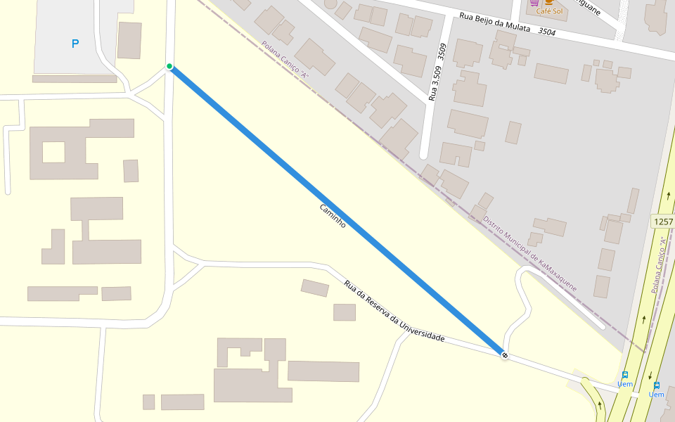 Caminho walking route map in Maputo