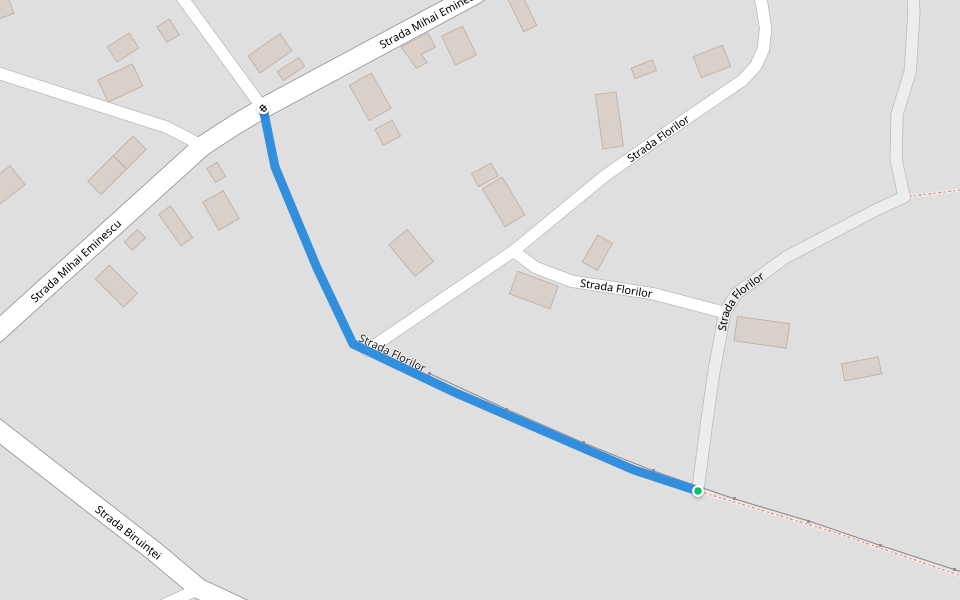 Strada Florilor walking route map in Feștelița