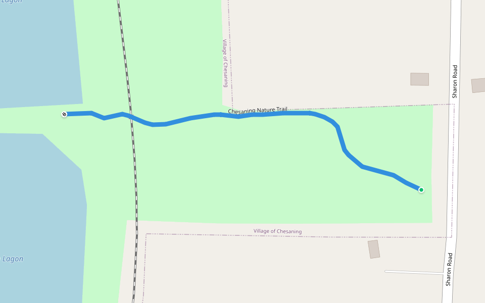 Chesaning Nature Trail walking route map in Chesaning