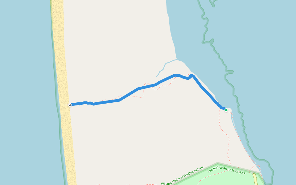 Bearberry Trail walking route map in Ocean Park