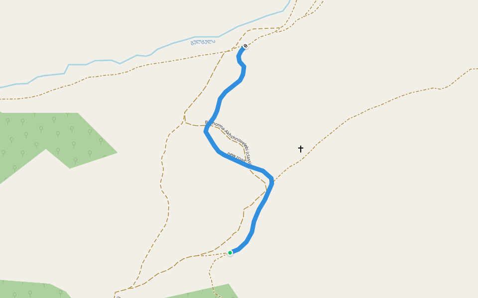 new road walking route map in Arashenda