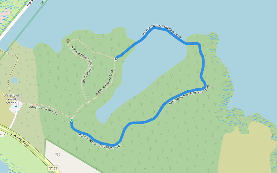 Kanyoo Nature Trail Blue Loop walking route map in Basom