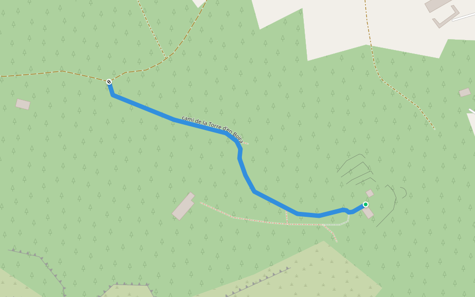 camí de la Torre d'en Boira walking route map in Calvià