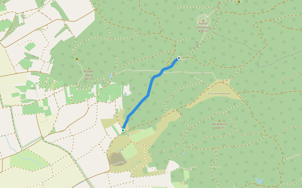 Holweg walking route map in Weigenheim