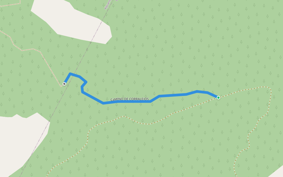 CaMINO DE CORRALEJOS walking route map in Chelva