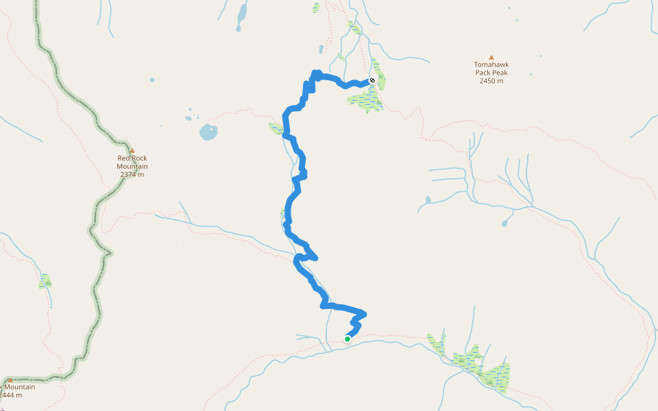Landers Lake Trail (9W09) walking route map in Trinity Center