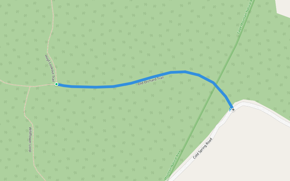 Old Orchard Trail walking route map in Milton