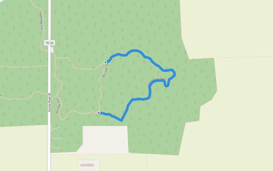 Cottonwood Trail walking route map in Stryker