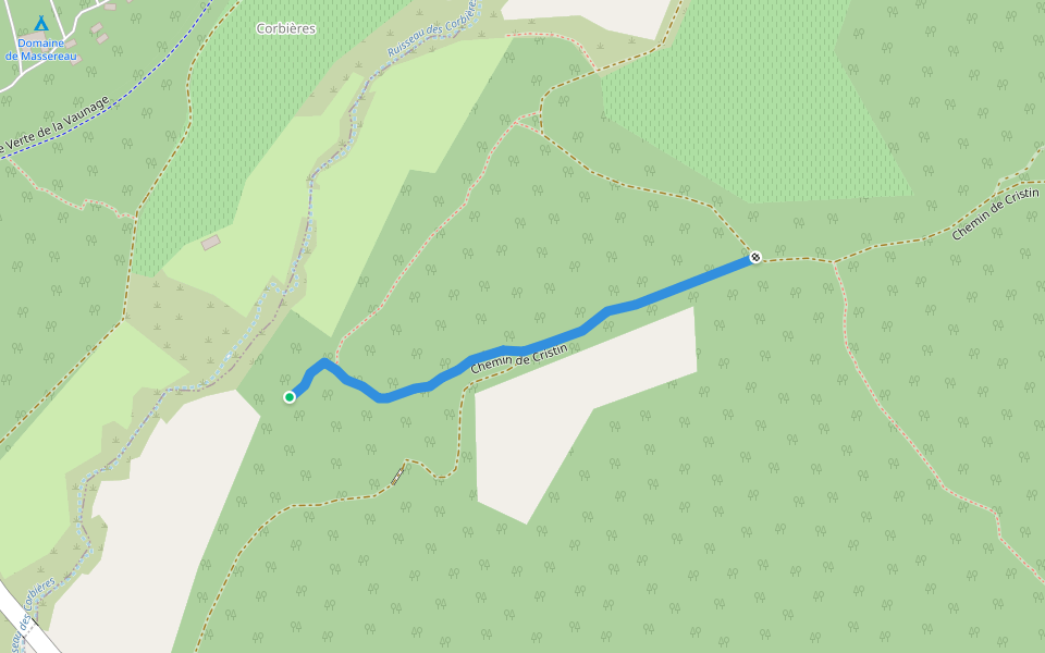 Chemin de Cristin walking route map in Sommières
