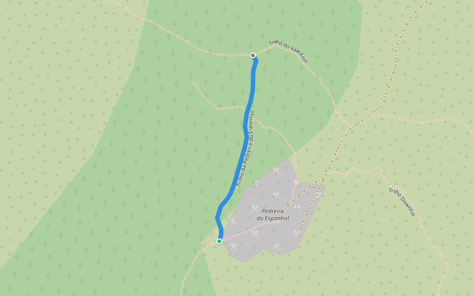 Trilho da Pedreira do Espanhol walking route map in Pedrógão