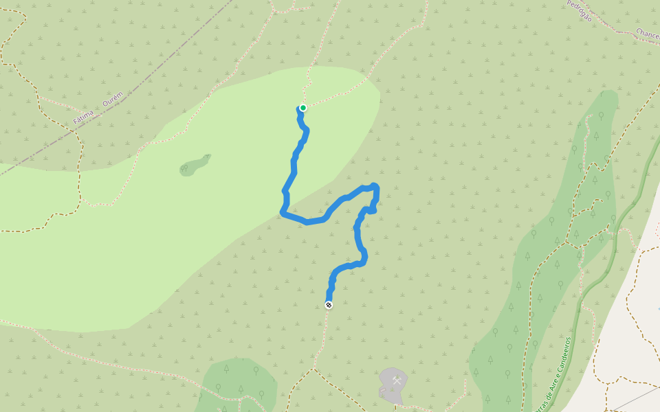Trilho dos Escuteiros walking route map in Pedrógão
