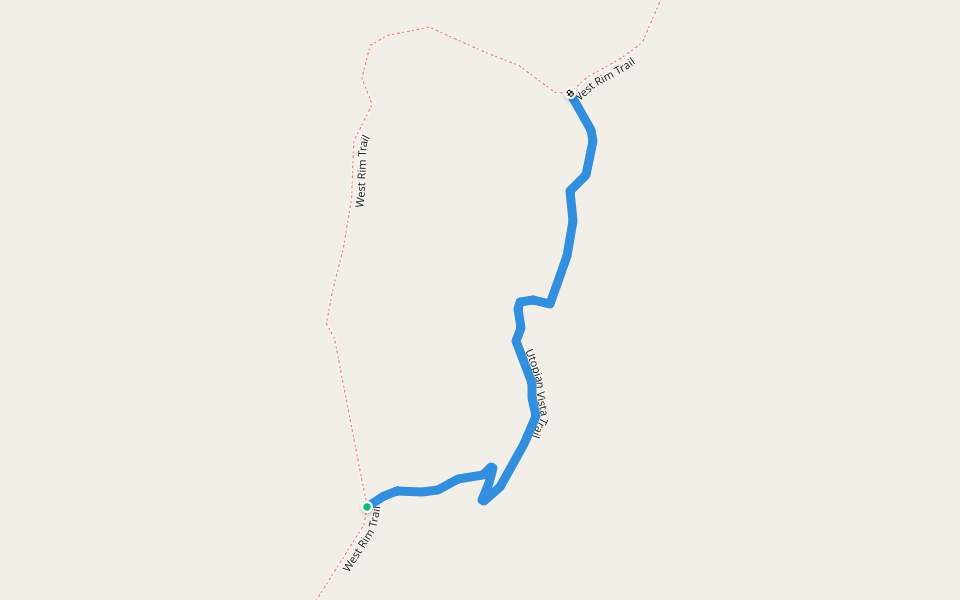 Utopian Vista Trail walking route map in Taos