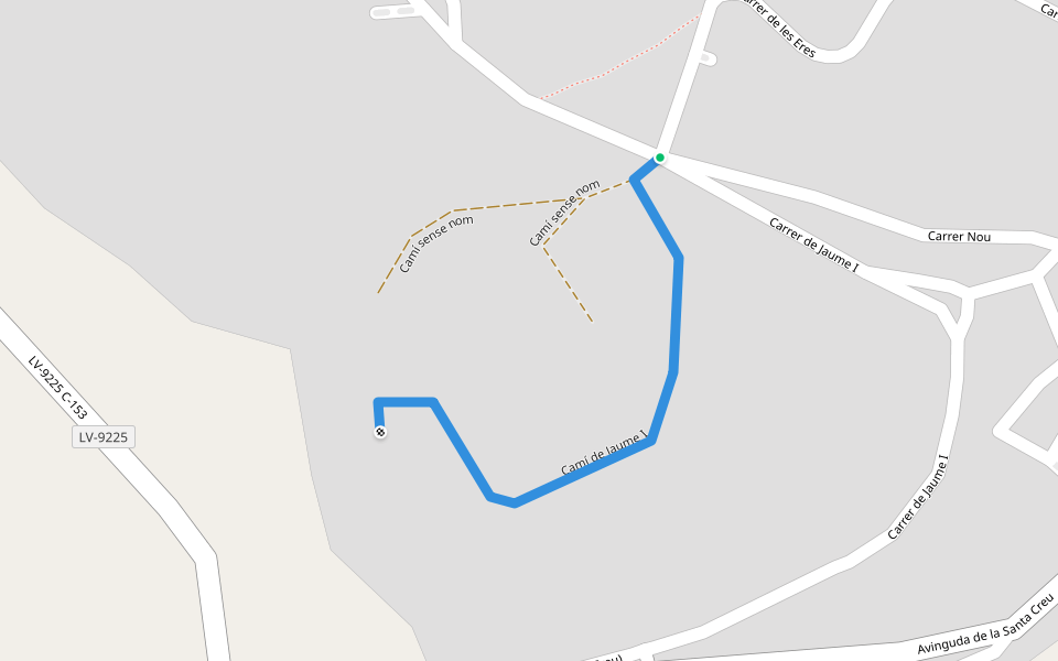 Camí de Jaume I walking route map in Menàrguens