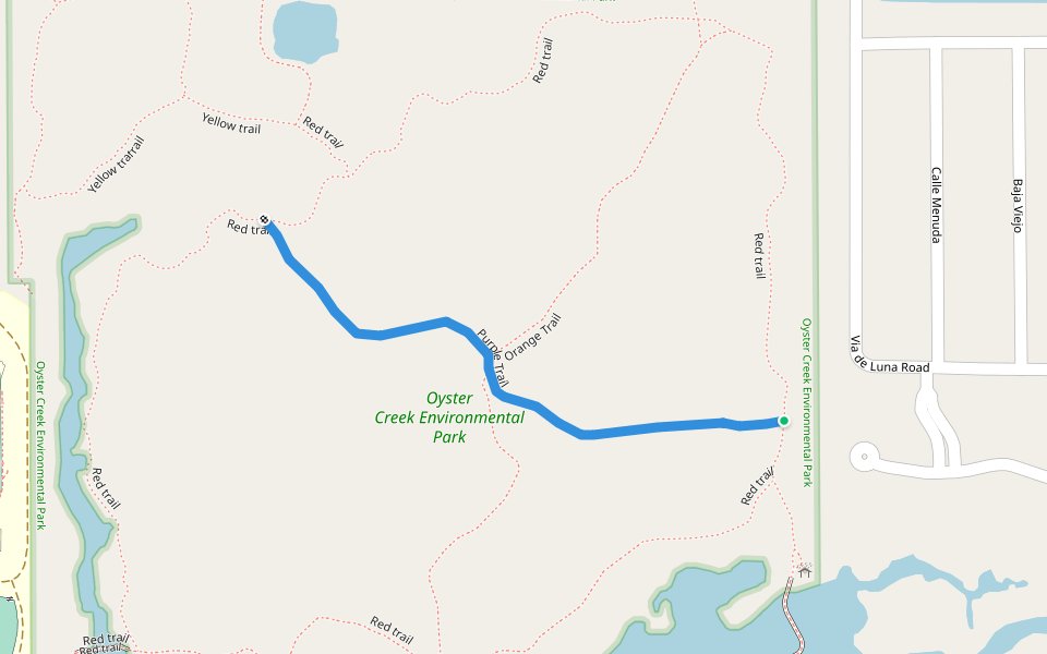 Purple Trail walking route map in Englewood