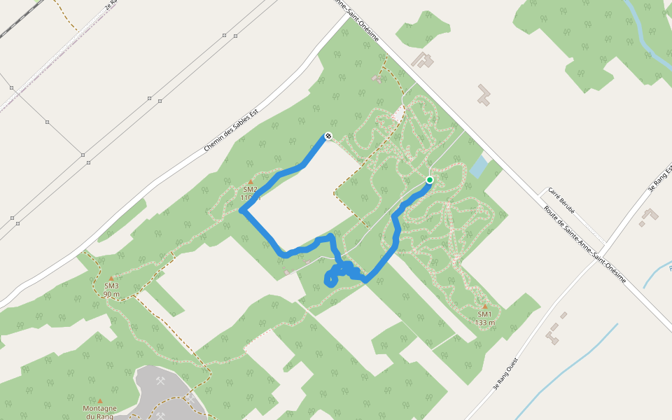 Raquette 3 walking route map in La Pocatière