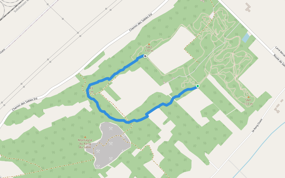 Raquette 5 walking route map in La Pocatière