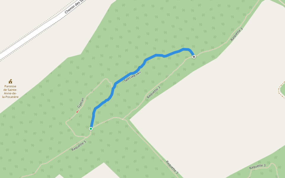 Spécial «K» walking route map in La Pocatière