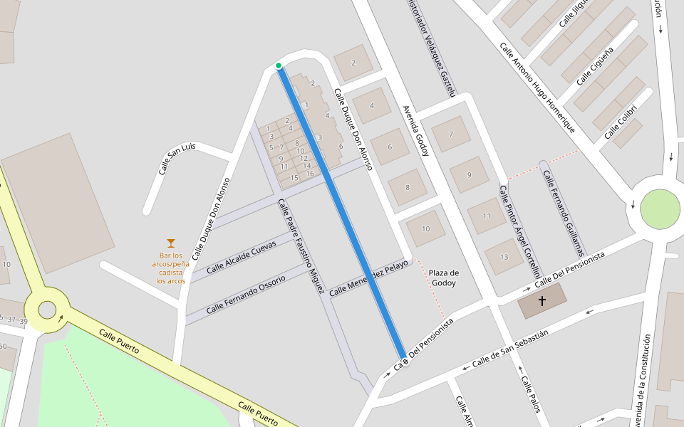 Calle Historiador Pedro Barbadi walking route map in Sanlúcar de Barrameda