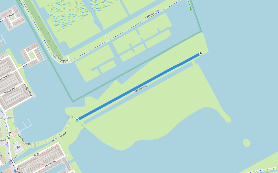 Galjootweg walking route map in Almere