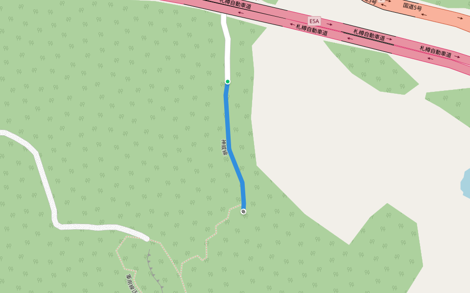 神威線 walking route map in Otaru