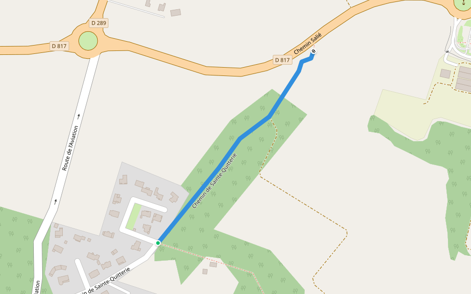 Chemin de Sainte-Quitterie walking route map in Lescar