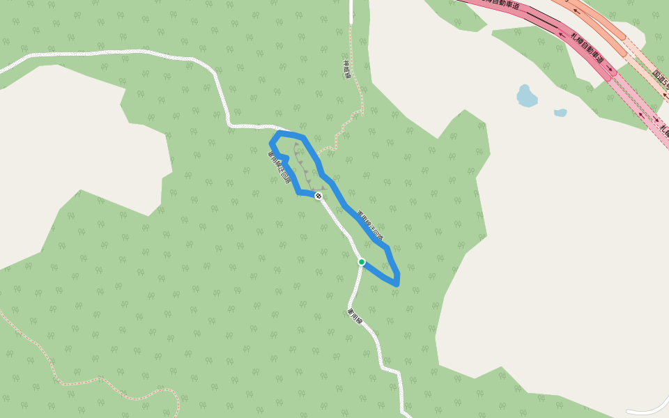軍用線迂回路 walking route map in Otaru