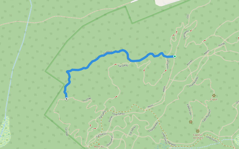 Tourloup walking route map in Sainte-Adèle