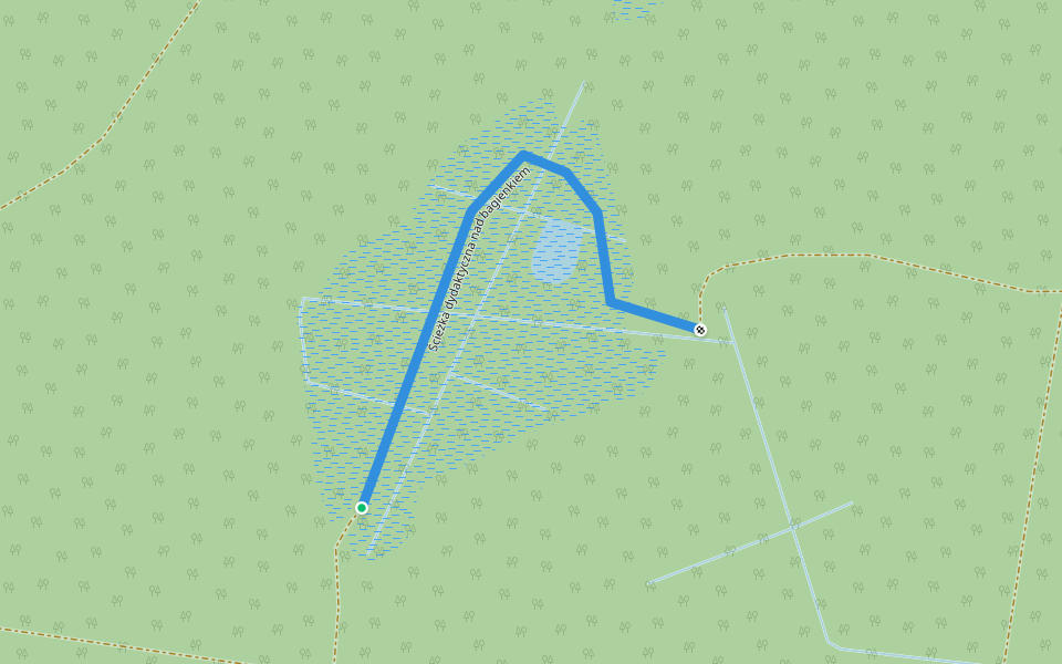 Ścieżka dydaktyczna nad bagienkiem walking route map in Ciele