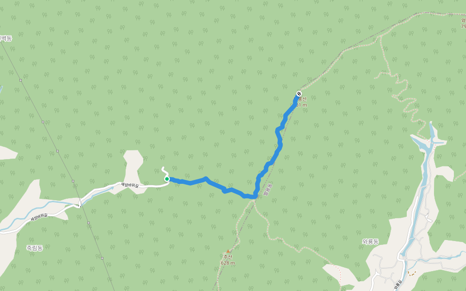 와룡산 등산로 walking route map in Sacheon