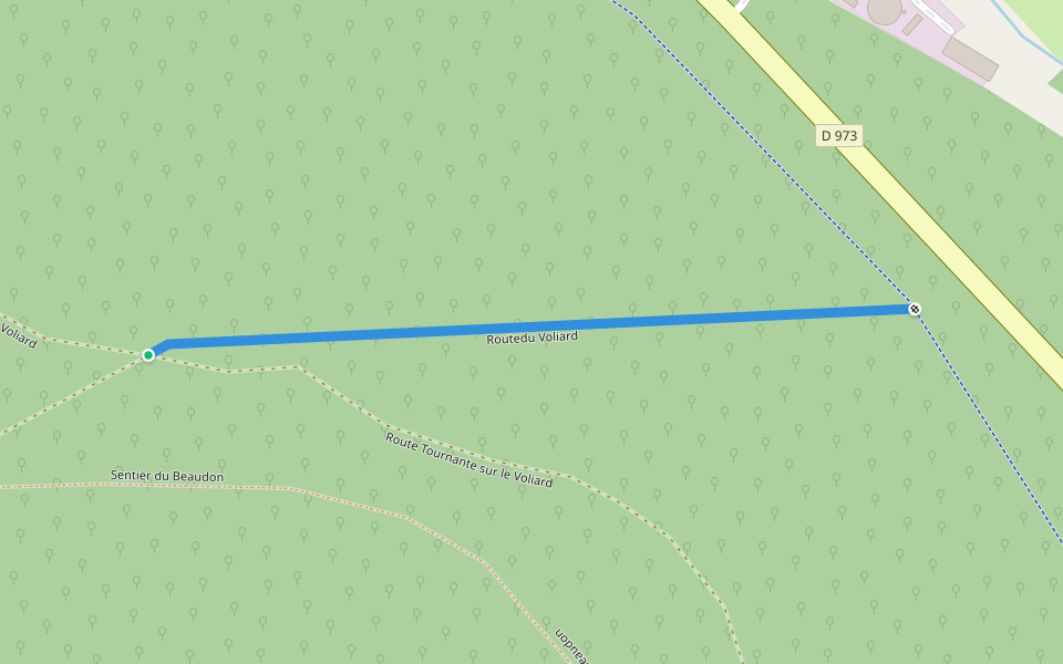 Routedu Voliard walking route map in Pierrefonds