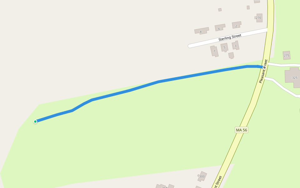 Fox Run Lane walking route map in Leicester