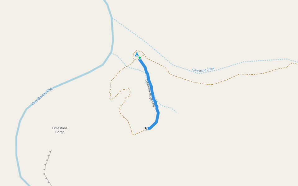 Limestone Ridge Loop walking route map in Gregory